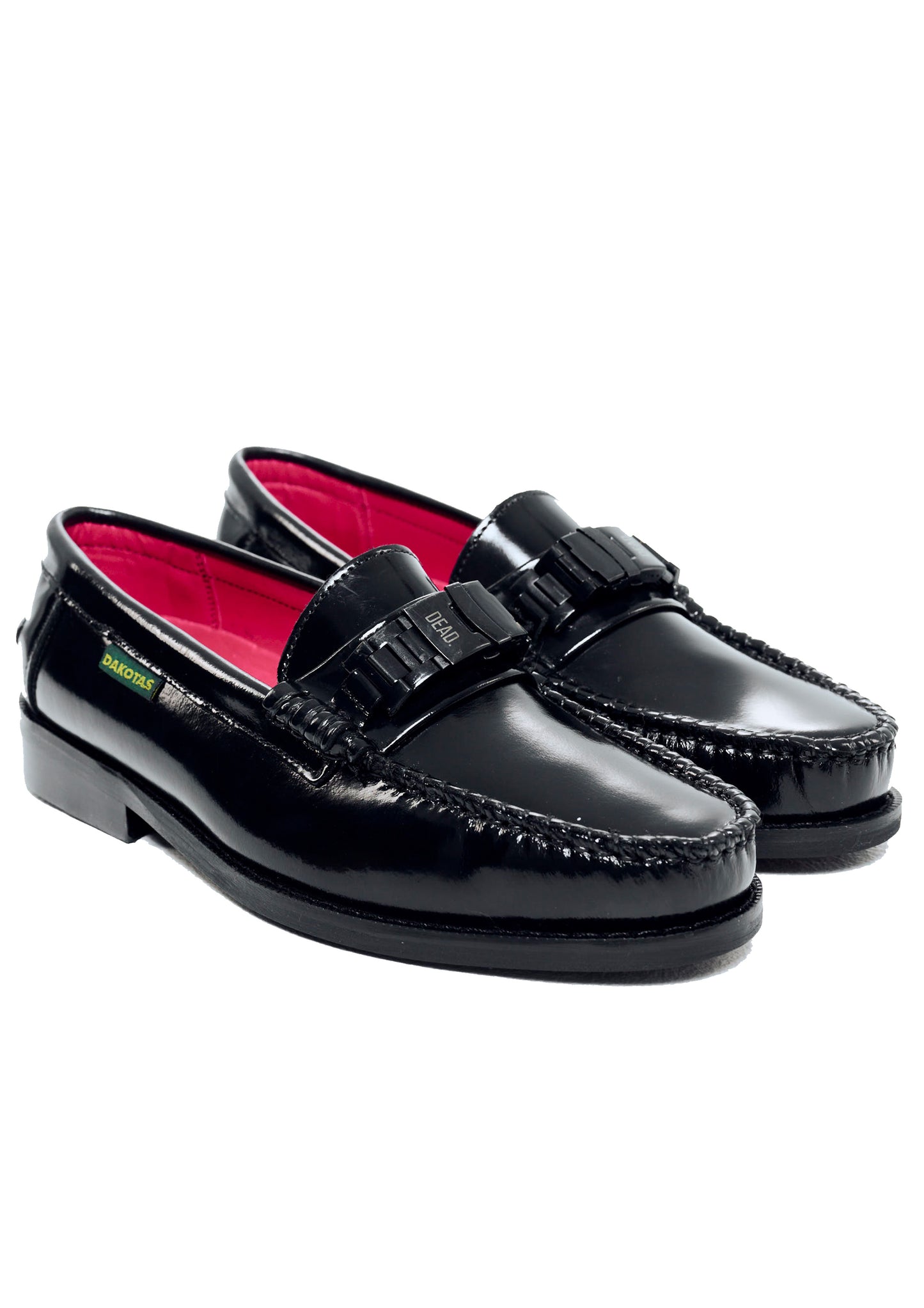 D.AKOTAS - Black Buckle Moccasins