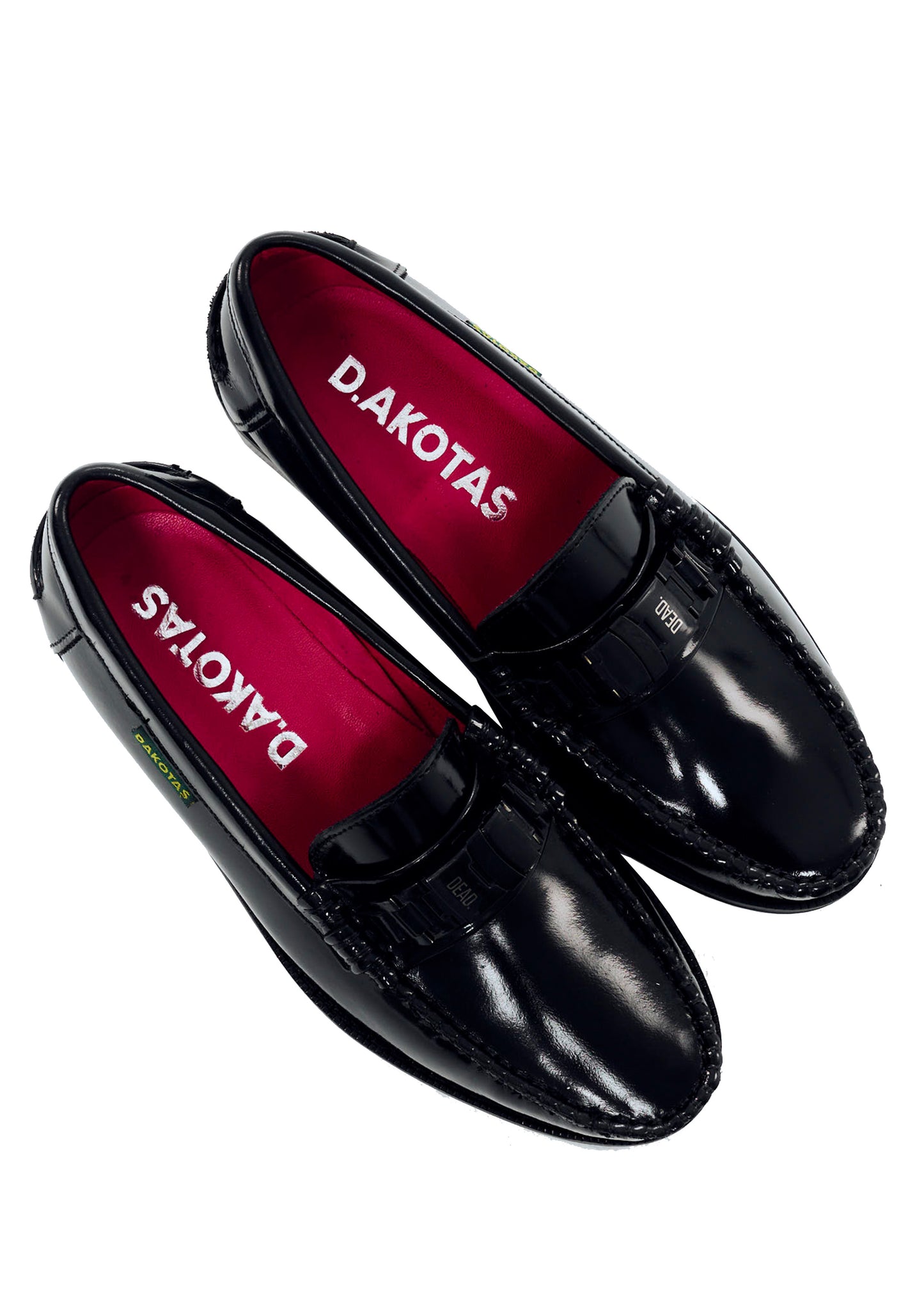 D.AKOTAS - Black Buckle Moccasins